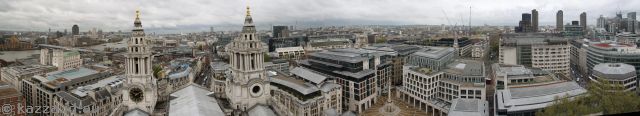 View south to northeast from St Paul's Cathedral